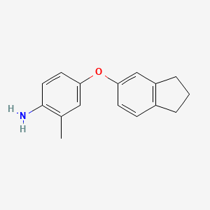 B1328411 4-(2,3-Dihydro-1H-inden-5-yloxy)-2-methylphenylamine CAS No. 946786-36-3