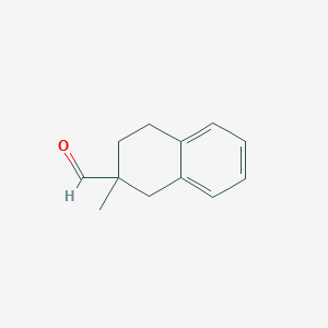 molecular formula C12H14O B13284133 2-Methyl-1,2,3,4-tetrahydronaphthalene-2-carbaldehyde 