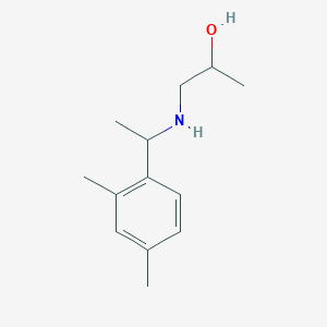molecular formula C13H21NO B13284138 1-{[1-(2,4-Dimethylphenyl)ethyl]amino}propan-2-ol 
