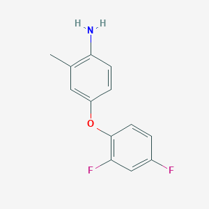molecular formula C13H11F2NO B1328415 4-(2,4-Difluorophenoxy)-2-methylaniline CAS No. 946664-75-1