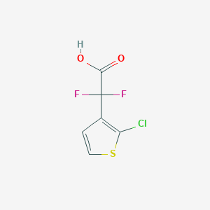 molecular formula C6H3ClF2O2S B13284150 2-(2-Chlorothiophen-3-yl)-2,2-difluoroaceticacid 