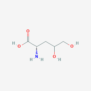 molecular formula C5H11NO4 B13284180 (2S)-2-amino-4,5-dihydroxypentanoic acid 