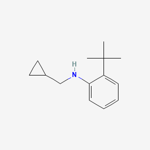 molecular formula C14H21N B13284196 2-tert-butyl-N-(cyclopropylmethyl)aniline 