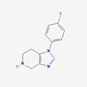 molecular formula C12H12FN3 B13284197 1-(4-Fluorophenyl)-1H,4H,5H,6H,7H-imidazo[4,5-c]pyridine 