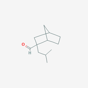 molecular formula C12H20O B13284215 2-(2-Methylpropyl)bicyclo[2.2.1]heptane-2-carbaldehyde 
