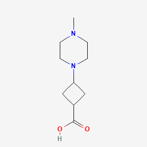 molecular formula C10H18N2O2 B13284236 3-(4-Methylpiperazin-1-yl)cyclobutane-1-carboxylic acid 