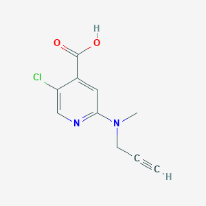 molecular formula C10H9ClN2O2 B13284239 5-Chloro-2-[methyl(prop-2-yn-1-yl)amino]pyridine-4-carboxylic acid 