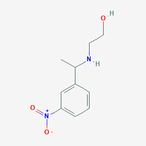 molecular formula C10H14N2O3 B13284255 2-{[1-(3-Nitrophenyl)ethyl]amino}ethan-1-ol 