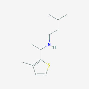 molecular formula C12H21NS B13284261 (3-Methylbutyl)[1-(3-methylthiophen-2-yl)ethyl]amine 