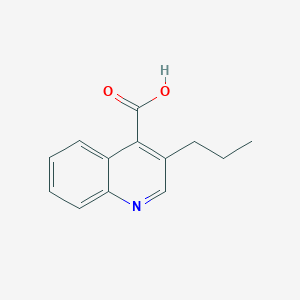 molecular formula C13H13NO2 B13284267 3-Propylquinoline-4-carboxylic acid 