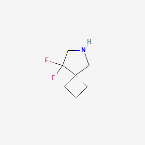 molecular formula C7H11F2N B13284326 8,8-Difluoro-6-azaspiro[3.4]octane 