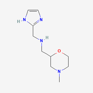 molecular formula C10H18N4O B13284333 (1H-Imidazol-2-ylmethyl)[(4-methylmorpholin-2-yl)methyl]amine 