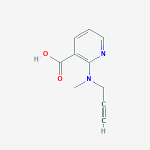molecular formula C10H10N2O2 B13284353 2-[Methyl(prop-2-yn-1-yl)amino]pyridine-3-carboxylic acid 