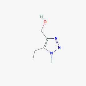 molecular formula C6H11N3O B13284363 (5-Ethyl-1-methyl-1H-1,2,3-triazol-4-yl)methanol 