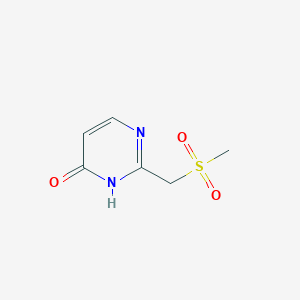 molecular formula C6H8N2O3S B13284364 2-(Methanesulfonylmethyl)-3,4-dihydropyrimidin-4-one 