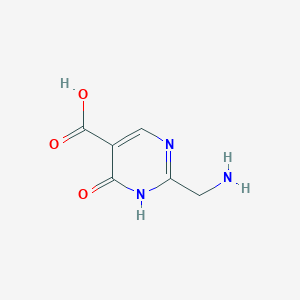 molecular formula C6H7N3O3 B13284365 2-(Aminomethyl)-4-hydroxypyrimidine-5-carboxylic acid 