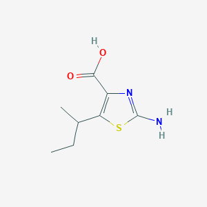 molecular formula C8H12N2O2S B13284384 2-Amino-5-(butan-2-yl)-1,3-thiazole-4-carboxylic acid 