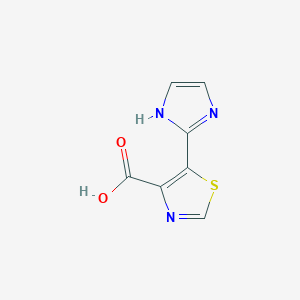 molecular formula C7H5N3O2S B13284386 5-(1H-imidazol-2-yl)-1,3-thiazole-4-carboxylic acid 