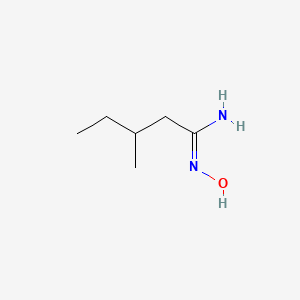 molecular formula C6H14N2O B13284397 N'-hydroxy-3-methylpentanimidamide 