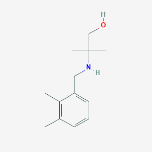 molecular formula C13H21NO B13284413 2-{[(2,3-Dimethylphenyl)methyl]amino}-2-methylpropan-1-ol 