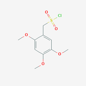 molecular formula C10H13ClO5S B13284429 (2,4,5-Trimethoxyphenyl)methanesulfonyl chloride 