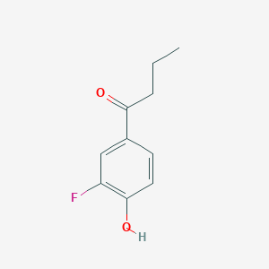 molecular formula C10H11FO2 B13284434 1-(3-Fluoro-4-hydroxyphenyl)butan-1-one CAS No. 586-18-5