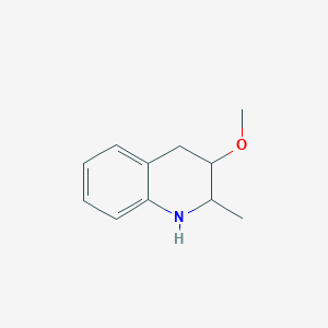 molecular formula C11H15NO B13284442 3-Methoxy-2-methyl-1,2,3,4-tetrahydroquinoline 