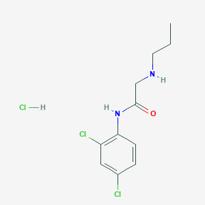 molecular formula C11H15Cl3N2O B13284447 N-(2,4-dichlorophenyl)-2-(propylamino)acetamide hydrochloride 