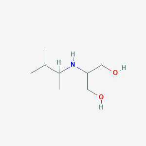 molecular formula C8H19NO2 B13284503 2-[(3-Methylbutan-2-yl)amino]propane-1,3-diol 