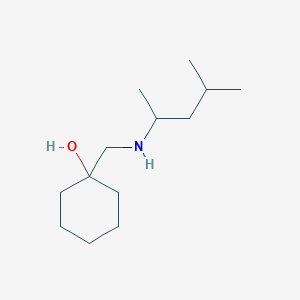 molecular formula C13H27NO B13284507 1-{[(4-Methylpentan-2-yl)amino]methyl}cyclohexan-1-ol 