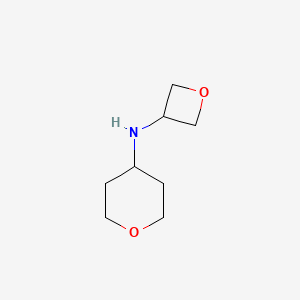 molecular formula C8H15NO2 B13284524 N-(oxetan-3-yl)oxan-4-amine 