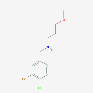 molecular formula C11H15BrClNO B13284530 [(3-Bromo-4-chlorophenyl)methyl](3-methoxypropyl)amine 