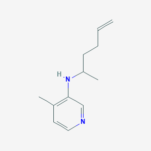 molecular formula C12H18N2 B13284559 N-(Hex-5-en-2-yl)-4-methylpyridin-3-amine 