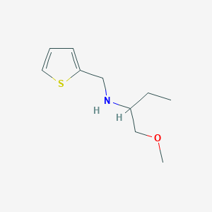 molecular formula C10H17NOS B13284576 (1-Methoxybutan-2-yl)(thiophen-2-ylmethyl)amine 