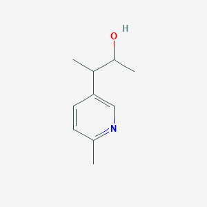 molecular formula C10H15NO B13284585 3-(6-Methylpyridin-3-yl)butan-2-ol 