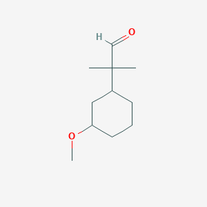molecular formula C11H20O2 B13284592 2-(3-Methoxycyclohexyl)-2-methylpropanal 