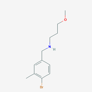 molecular formula C12H18BrNO B13284633 [(4-Bromo-3-methylphenyl)methyl](3-methoxypropyl)amine 