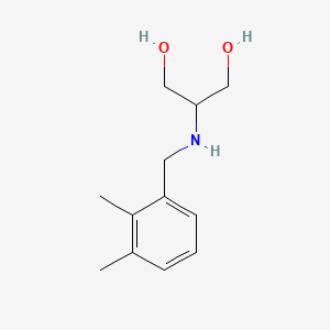 molecular formula C12H19NO2 B13284636 2-{[(2,3-Dimethylphenyl)methyl]amino}propane-1,3-diol 