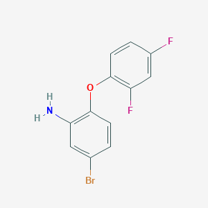 molecular formula C12H8BrF2NO B1328464 5-Bromo-2-(2,4-difluorophenoxy)aniline CAS No. 946786-95-4