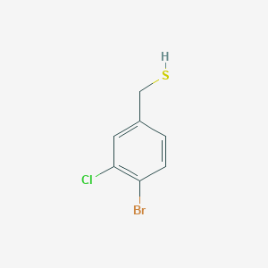 molecular formula C7H6BrClS B13284692 (4-Bromo-3-chlorophenyl)methanethiol 