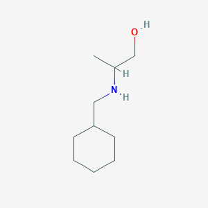 molecular formula C10H21NO B13284699 2-[(Cyclohexylmethyl)amino]propan-1-ol 