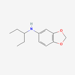 molecular formula C12H17NO2 B13284701 n-(Pentan-3-yl)benzo[d][1,3]dioxol-5-amine 