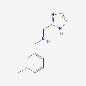 molecular formula C12H15N3 B13284731 (1H-Imidazol-2-ylmethyl)[(3-methylphenyl)methyl]amine 