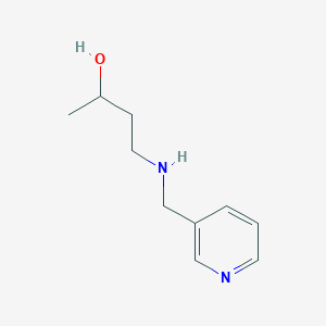 molecular formula C10H16N2O B13284754 4-((Pyridin-3-ylmethyl)amino)butan-2-ol 