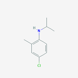 molecular formula C10H14ClN B13284801 4-chloro-2-methyl-N-(propan-2-yl)aniline 