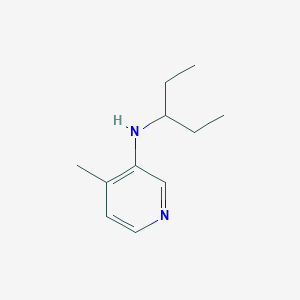 molecular formula C11H18N2 B13284824 4-methyl-N-(pentan-3-yl)pyridin-3-amine 