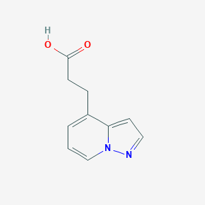 molecular formula C10H10N2O2 B13284836 3-{Pyrazolo[1,5-a]pyridin-4-yl}propanoic acid 