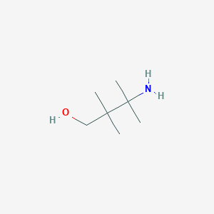 molecular formula C7H17NO B13284840 3-Amino-2,2,3-trimethylbutan-1-ol 