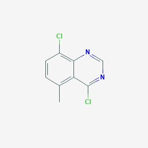 molecular formula C9H6Cl2N2 B13284851 4,8-Dichloro-5-methylquinazoline 