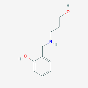 molecular formula C10H15NO2 B13284874 2-{[(3-Hydroxypropyl)amino]methyl}phenol CAS No. 211489-46-2